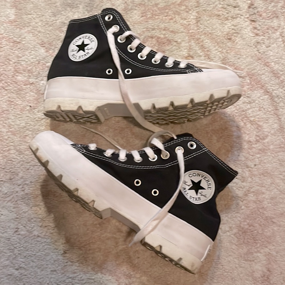 black converse chuck taylor all star platform sneakers